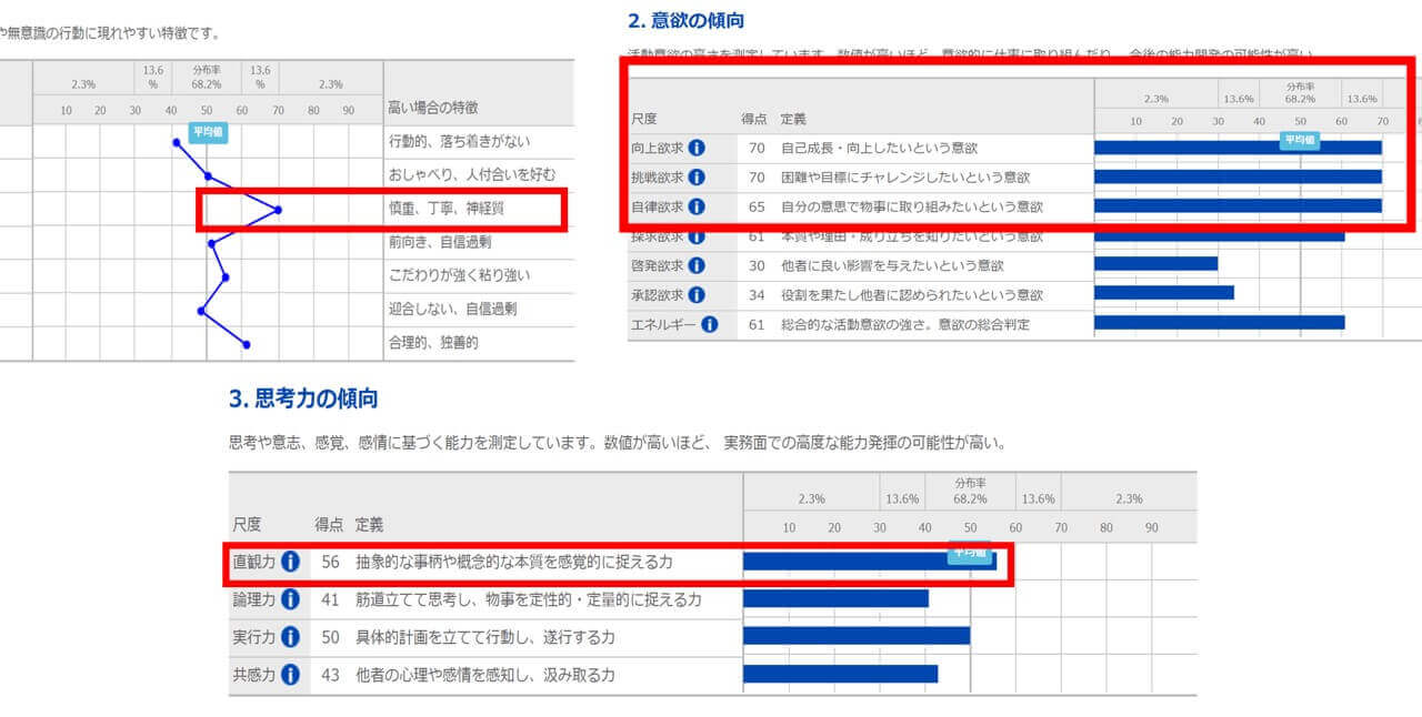 私の実際の診断結果